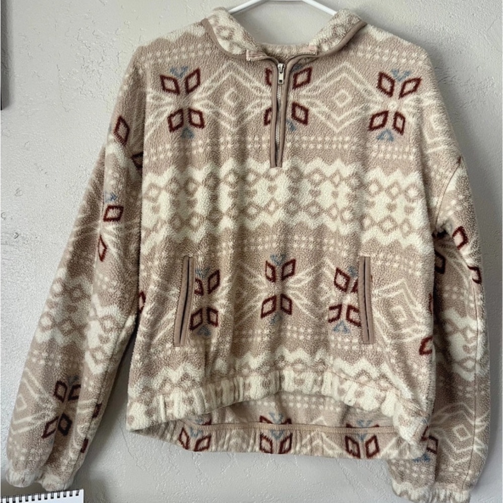 Women's Thread & Supply Sherpa Quarter Zip Pullover Size L